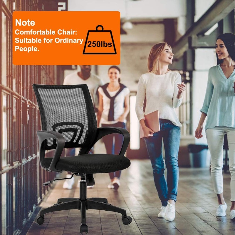 Bestoffice Ergonomic Office Chair Mid-Back Swivel Desk Chair Breathable gallery
