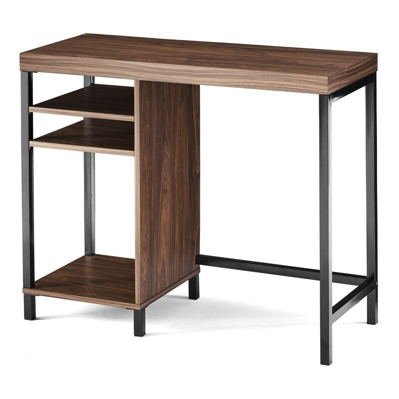 Mainstays Sumpter Park Cube Storage Computer Desk, Canyon Walnut Finish