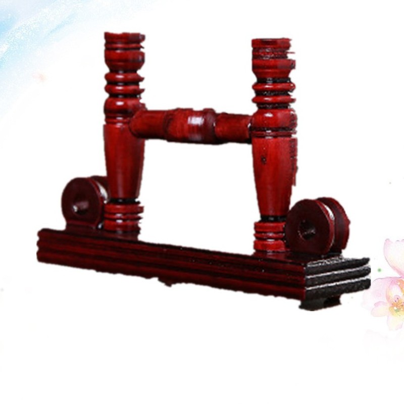 Wooden Folding Fan Display Stand Vintage Decoration Base Holder