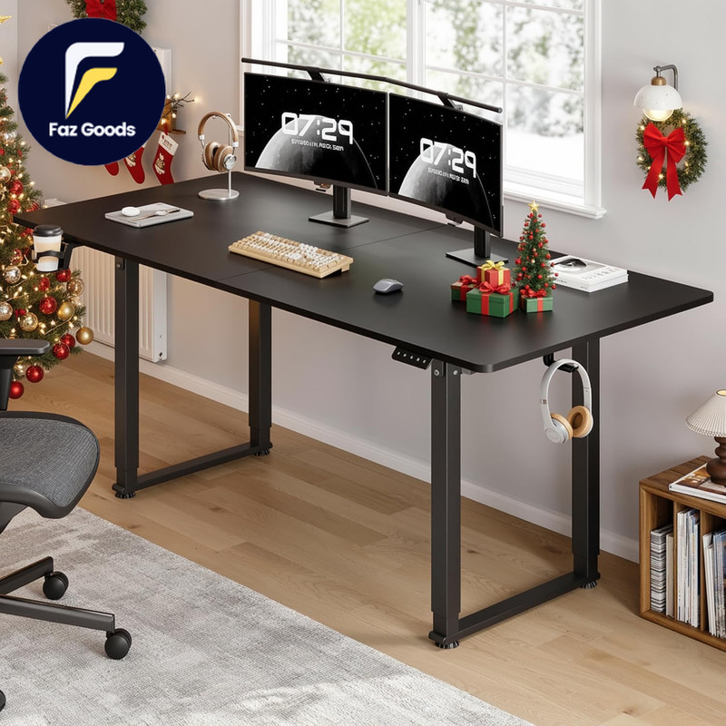 Height Adjustable Electric Standing Desk 71X32 Inches Rectangle Sit Stand up Des