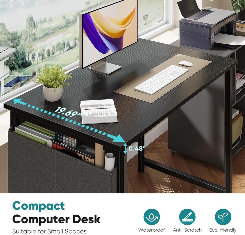 Computer Desk 31 Inch Home Office Desks for Small Spaces, Gaming Writing Stud... gallery