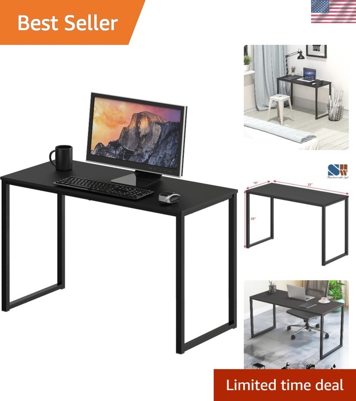 32-Inch Modern Black Computer Desk for Home Office – Lightweight & Stylish