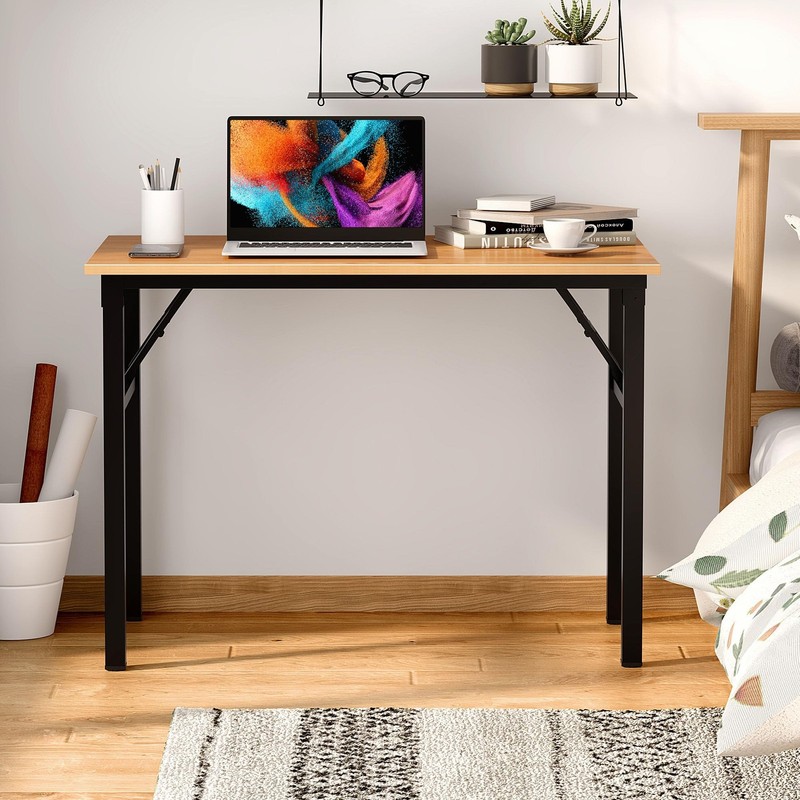Need Folding Desk For Home Office 39-3/8 Length Modern Folding Table Computer gallery