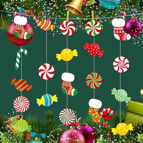 Christmas Paper Cutouts 76 Pieces Christmas Sweet Candy Cutouts for Bulletin gallery