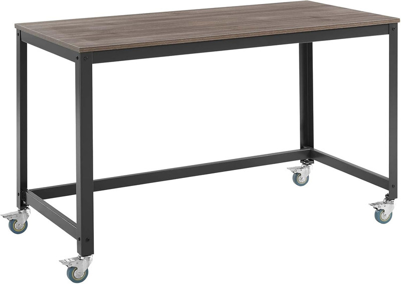Vivify Industrial Modern Computer Office Desk with Locking Casters