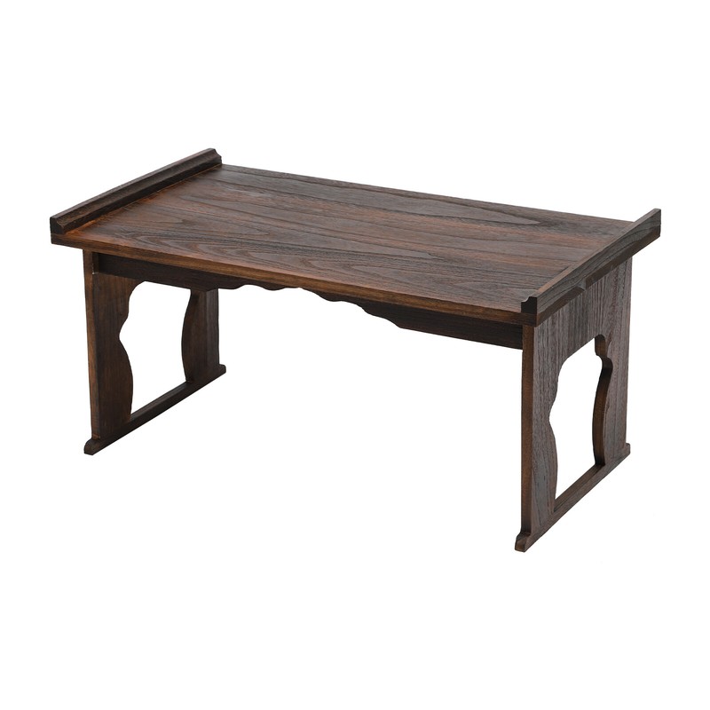 Antique Walnut Color Iron& Wood Foldable Bed Laptop Tray Desk 31.5×17.72×15.75″