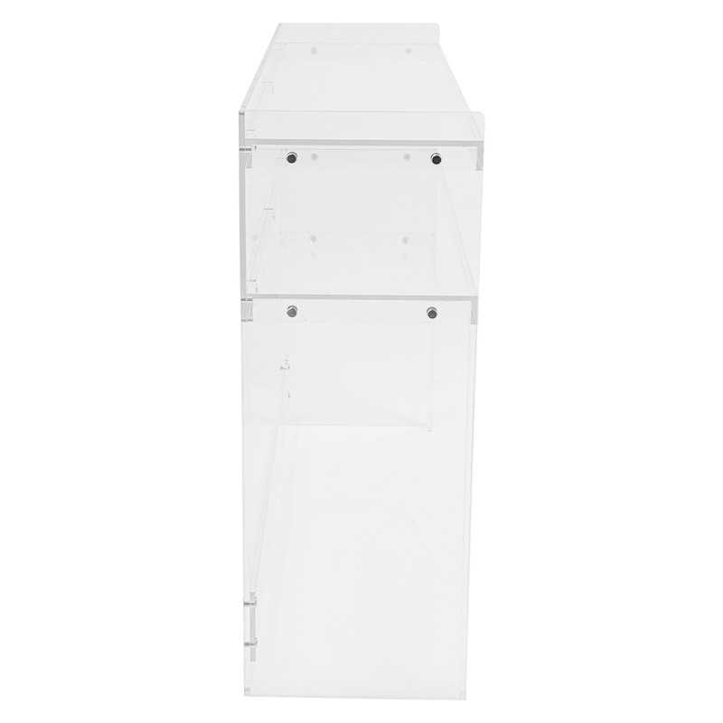 2 Tiers Modern Acrylic Desk Small Entryway Table With Open Shelves Entry Table gallery