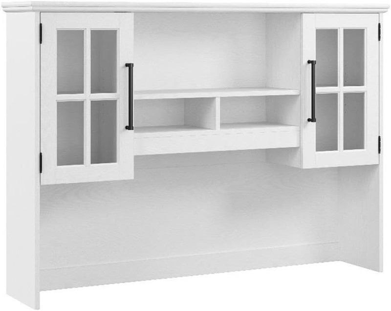Westbrook 60W Computer Desk Hutch in White Ash Dining Room Living Room Home