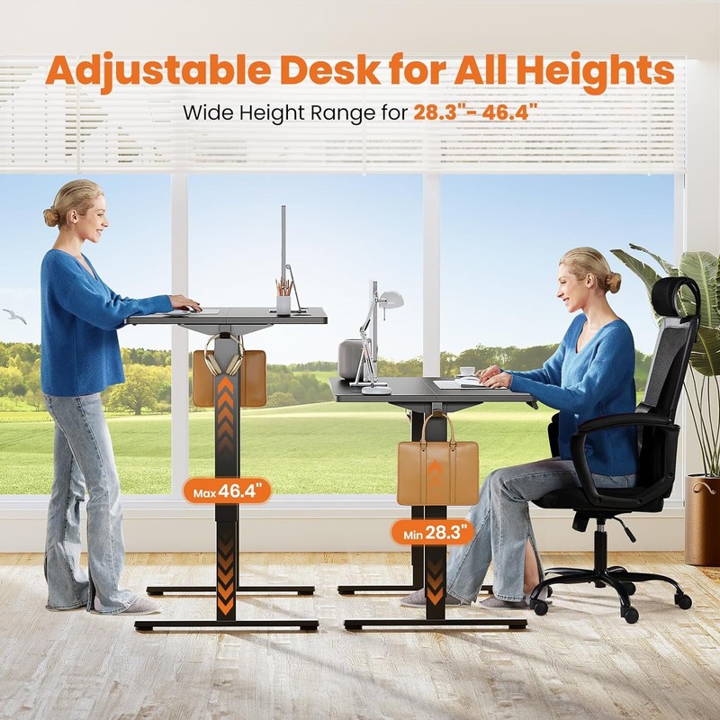 Electric Standing Desk Home Office Height Adjustable Computer Ergonomic Table gallery