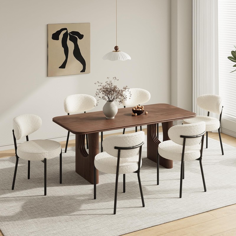 Dining Chairs Set of 4 with 10cm Seat Cushions - Modern Upholstered Chairs in Cus... gallery