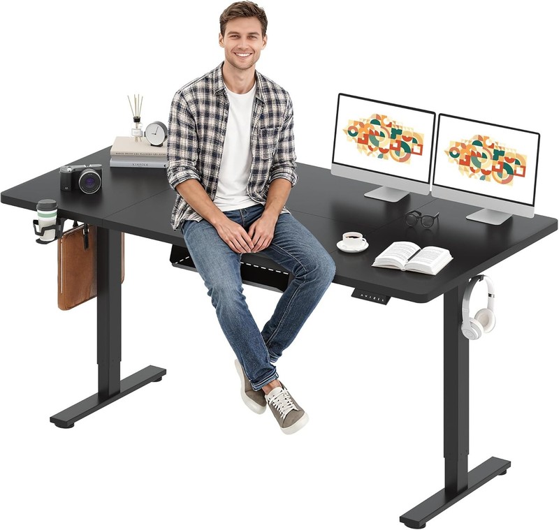 SANODESK Electric Standing Desk 71 X 32 Inches, Height Adjustable Sit Stand with