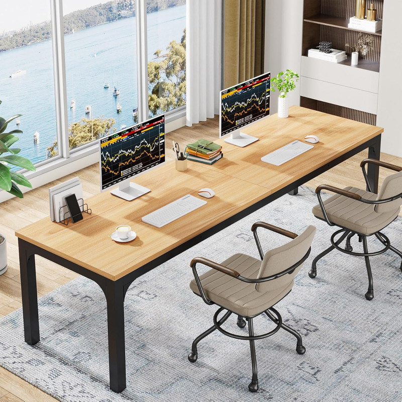 78.7» Extra Long 2-Person Computer Desk Double Workstation Home Office