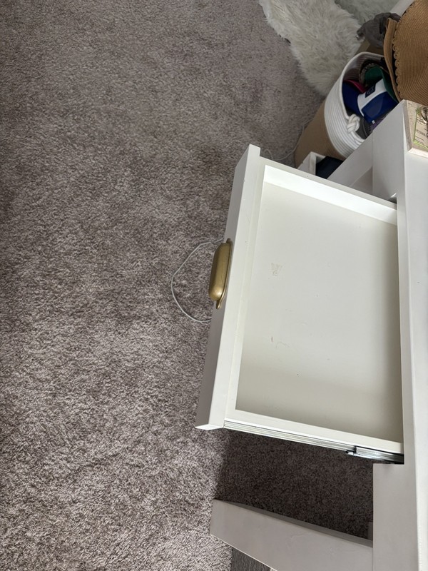 Wayfair White Desk - Single Drawer Gold Handle gallery