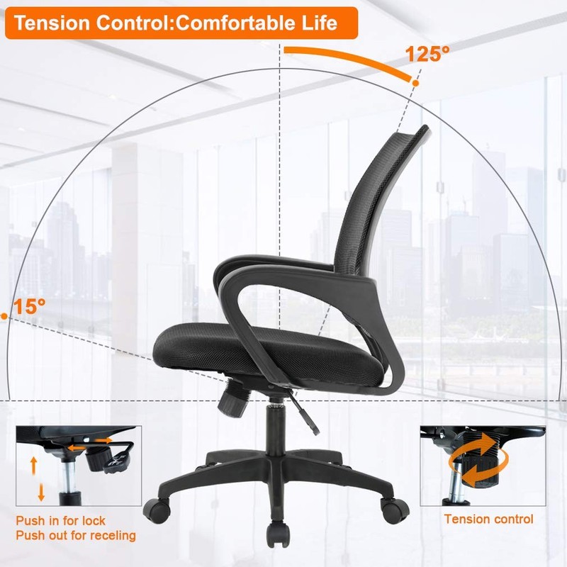 Bestoffice Ergonomic Office Chair Mid-Back Swivel Desk Chair Breathable gallery