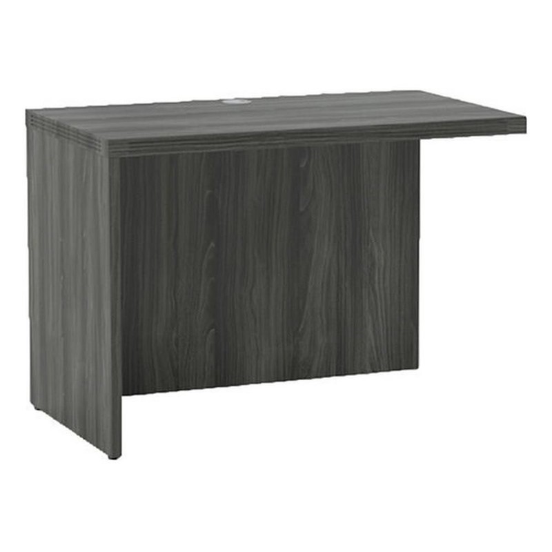 Pemberly Row Contemporary Engineered Wood 42″ Return in Gray Steel