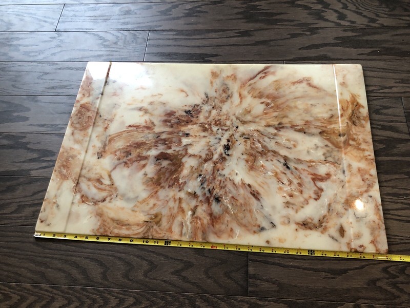 Vintage 1978 Sunlight Industries Marbled Office Table Desktop 20” x 30” gallery