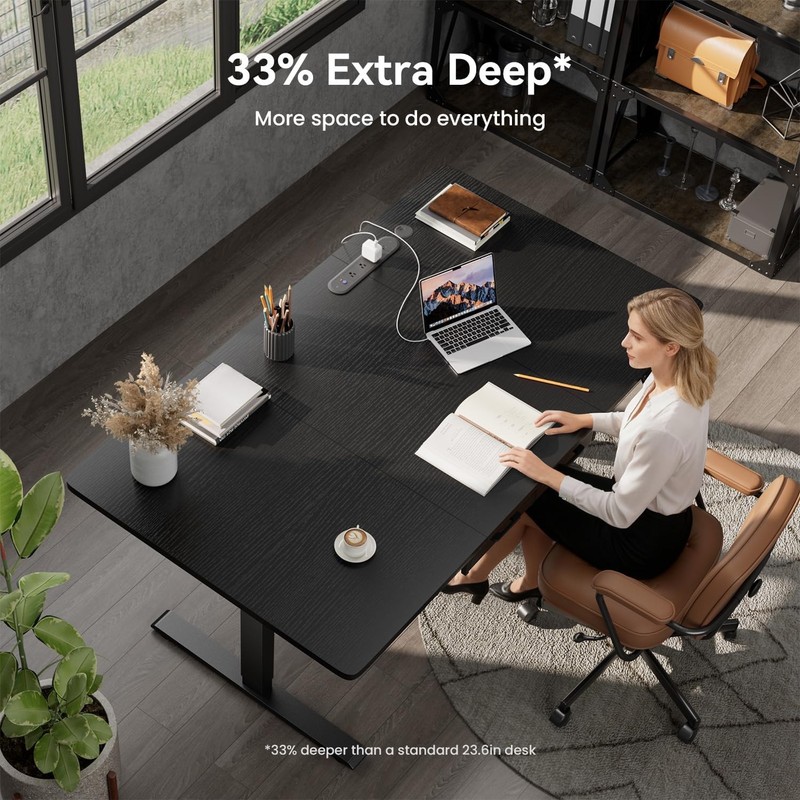 Electric Standing Desk with Drawers , Stand Up Desk with Outlet, Adjustable Desk gallery