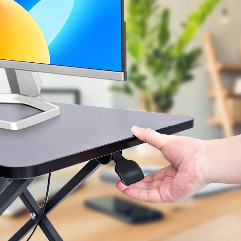 CXRCY 36" Standing Desk Converter - Height Adjustable Office Desk Riser (Black) gallery