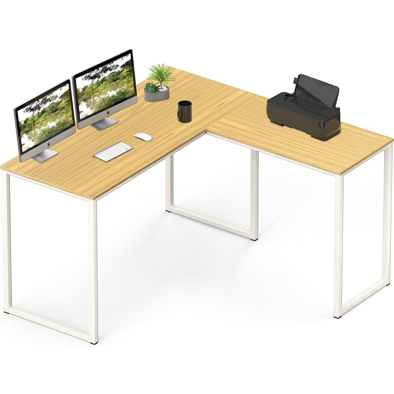 Mission 48 x 48 Inches L-Shape Home Office Computer Desk, Oak