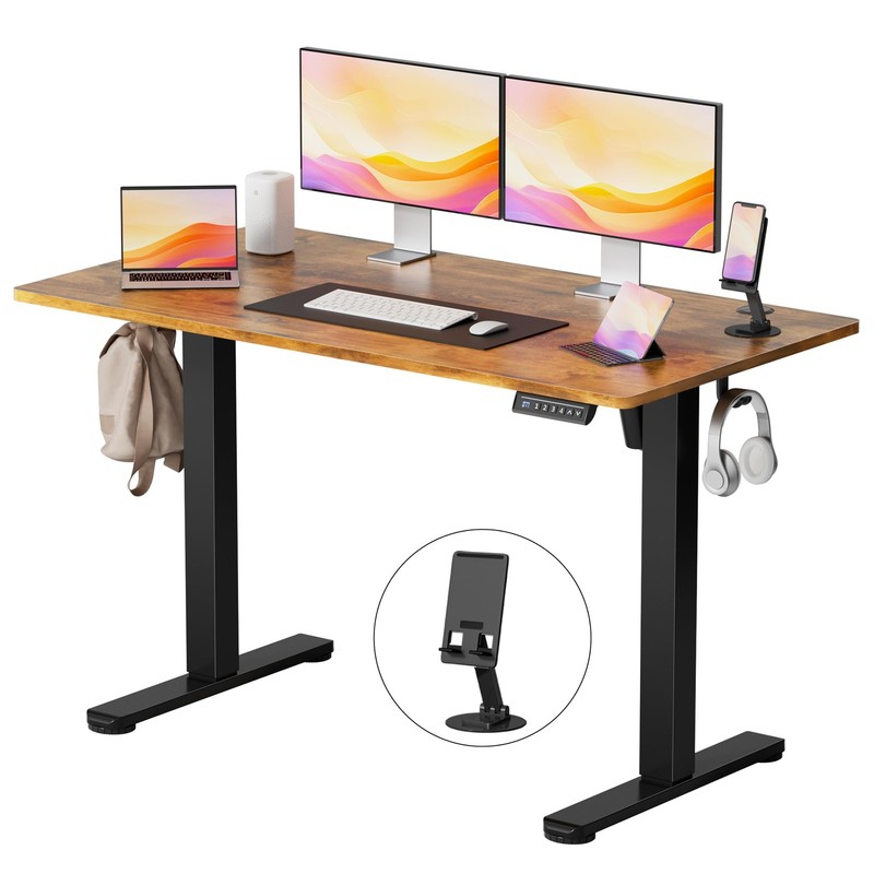 Height Adjustable Electric Standing Desk, 46 x 24 Inches Memory Home Office S…