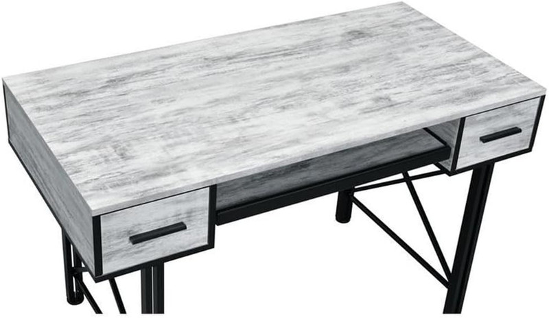 Antique White and Black Settea Wooden Top Computer Desk gallery