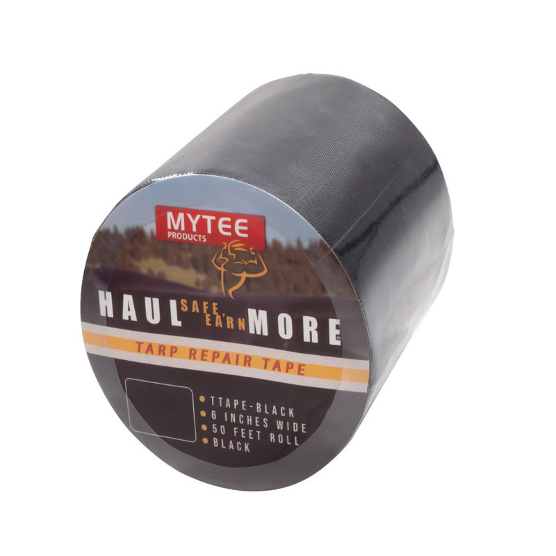 Mytee Products 8.8 Oz Waterproof Black Vinyl Tarp Repair Tape 6 Inch X 50 Ft