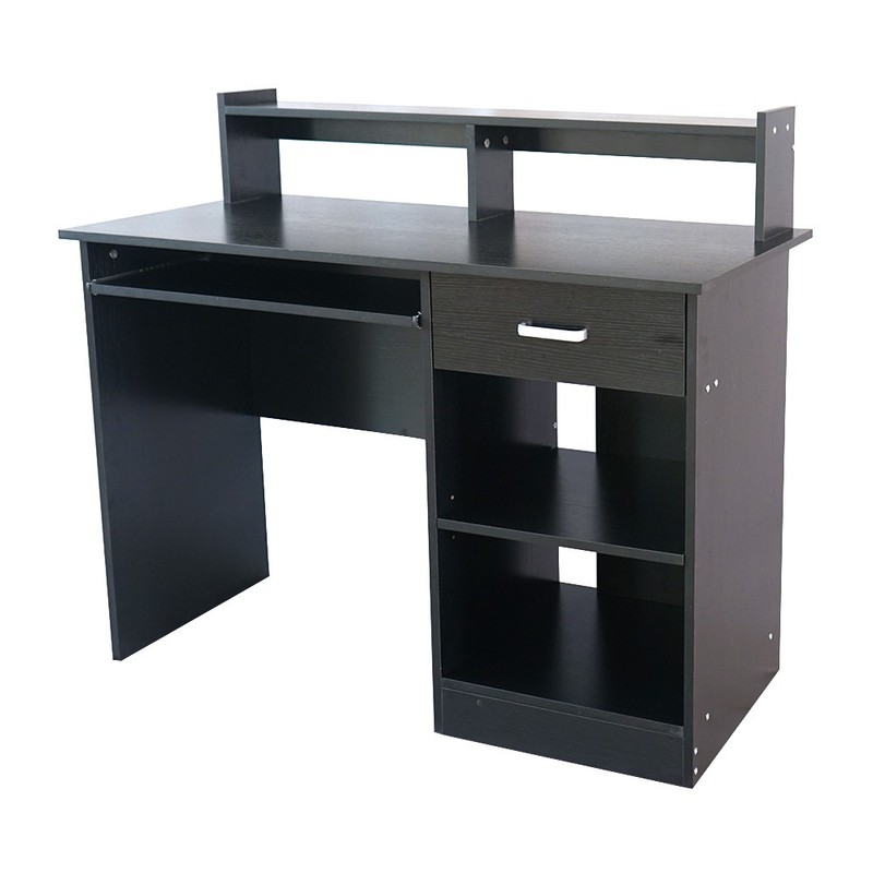 Black Modern Chipboard Computer Desk, General Style E1 15MM gallery