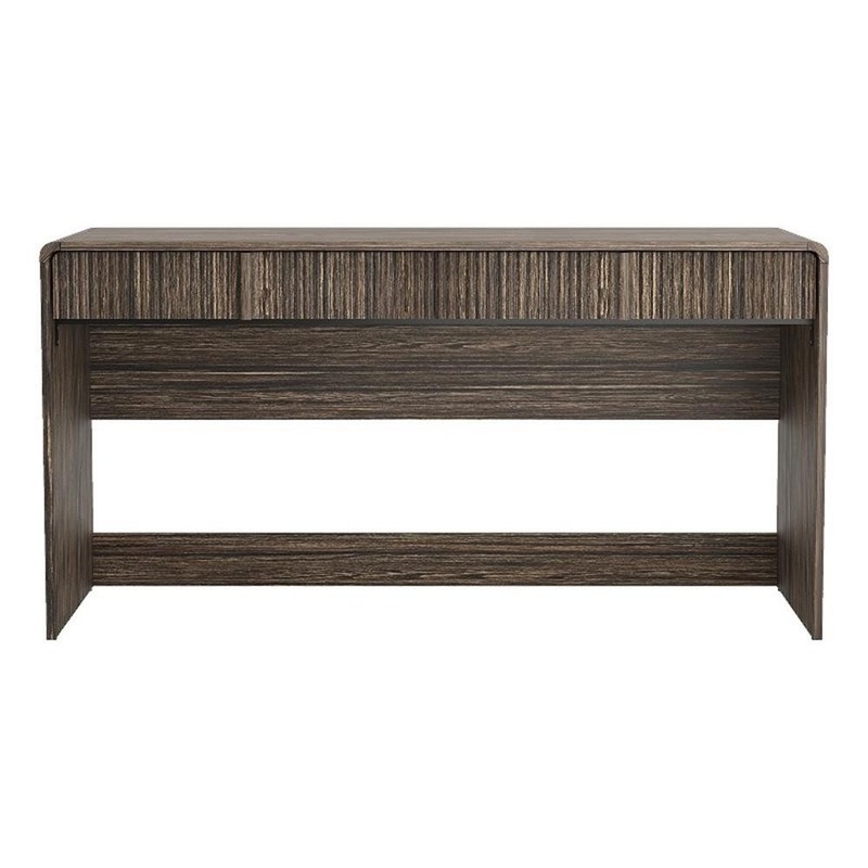 Novara Contemporary 60″ Writing Desk in Jacobean Walnut (2-Drawer)