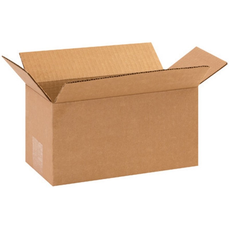 Aviditi 1055 Long Corrugated Cardboard Box 10x5x5″ Kraft Shipping