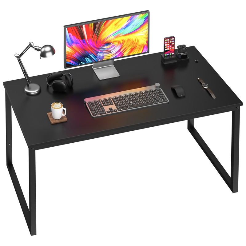 Computer Desk 47″ Sturdy Office Desk PC Laptop Writing Table Workstation Black
