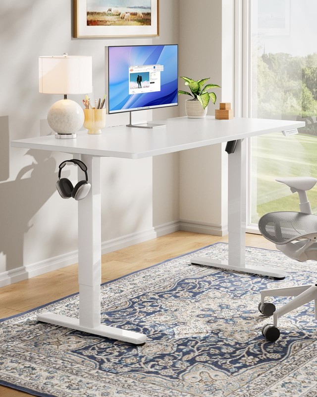 Standing Desk, Whole Piece Desktop, Adjustable Height Computer Desk, 4 Height... gallery