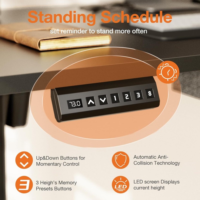 Electric Standing Desk Home Office Height Adjustable Computer Ergonomic Table gallery