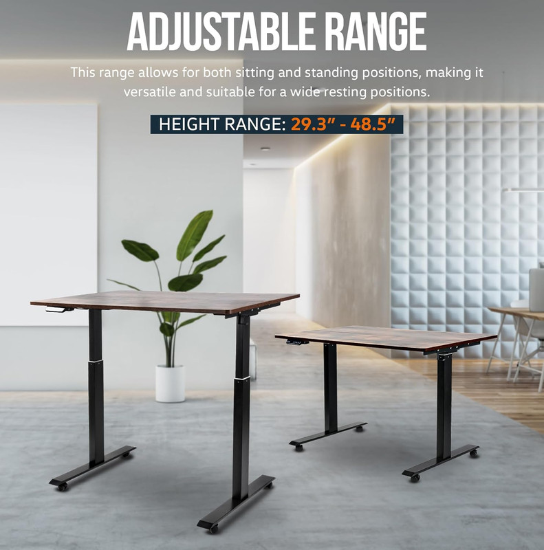 Standing Desk Adjustable Height (48'' X 30''), 3 Memory Presets - Large Electric gallery