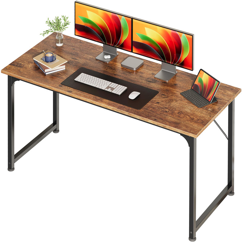 Huuger Computer Desk 55 Inch Home Office Desk Gaming Writing Work From Home