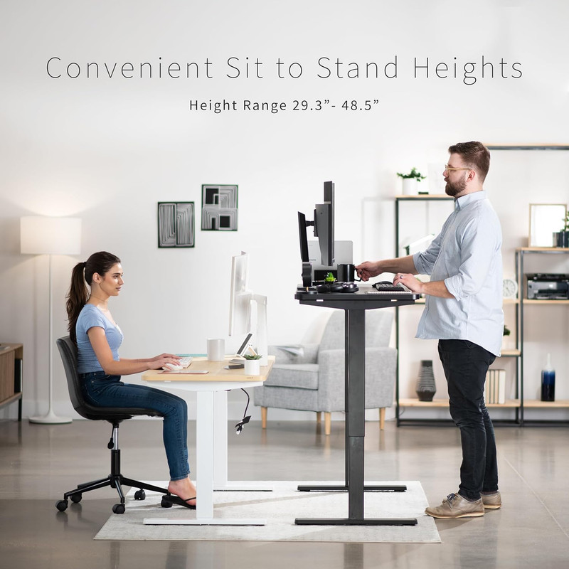 VIVO Electric Standing Desk 60"x24", Memory Height, 220 lbs Capacity, Black gallery