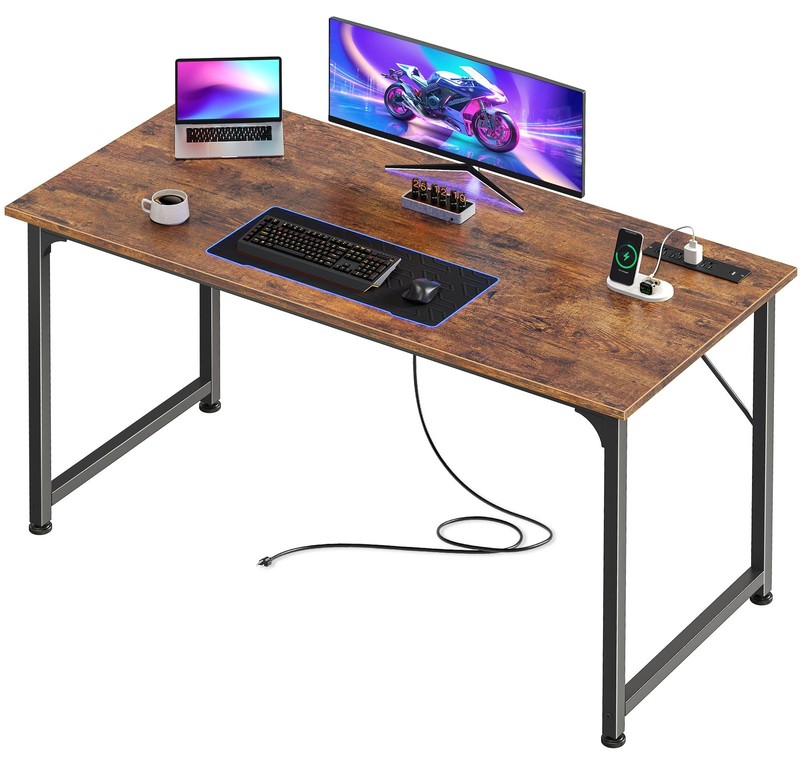 Escritorio De Oficina Với Puertos USB Y Tomacorrientes Estilo De Lujo