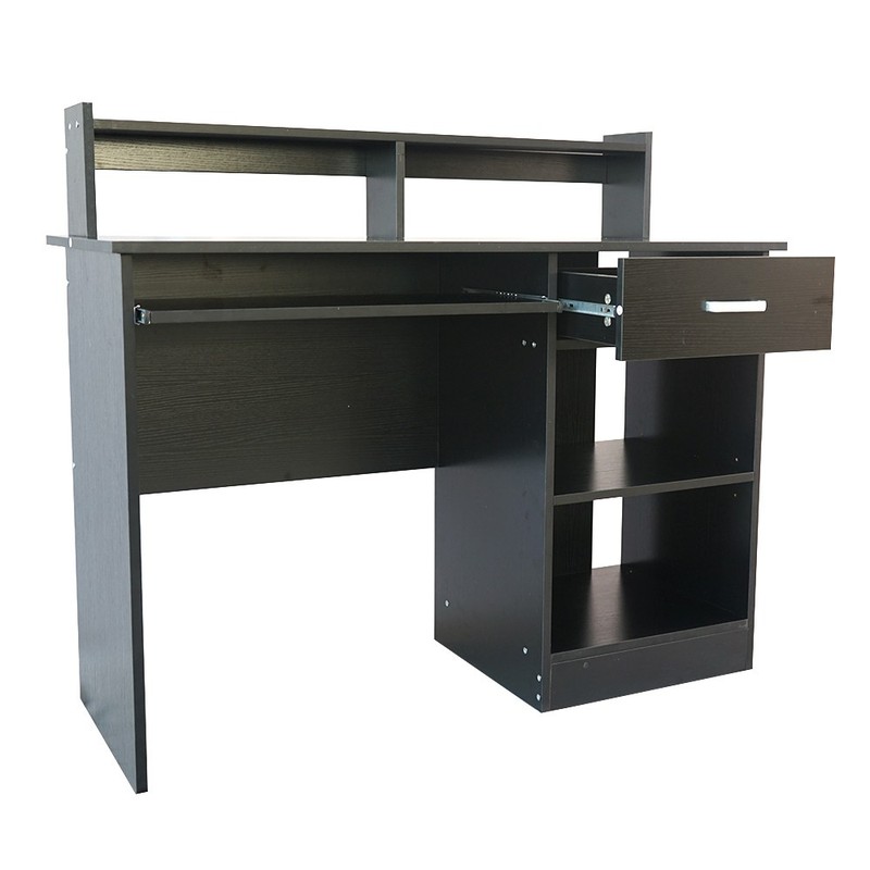 Black Modern Chipboard Computer Desk, General Style E1 15MM gallery