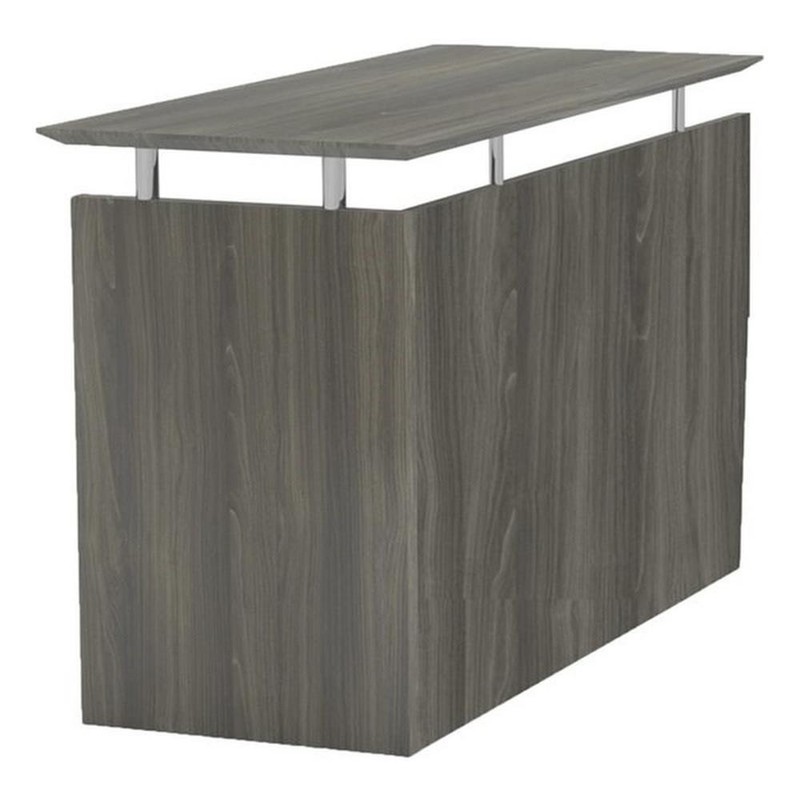 Mayline Medina Series 48.5″ Non-Hand Return in Gray Steel