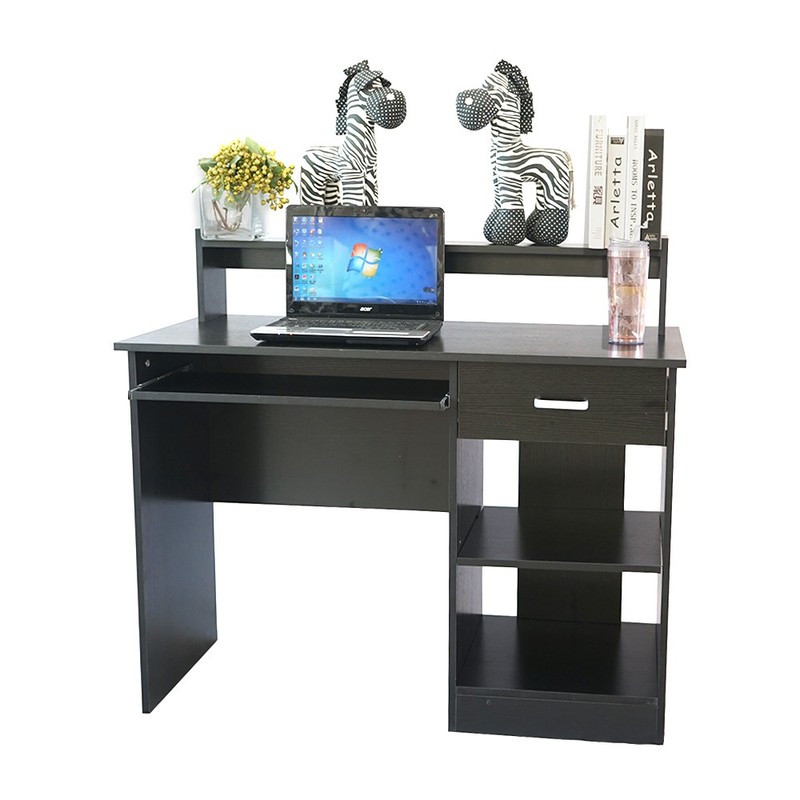 Black Modern Chipboard Computer Desk, General Style E1 15MM gallery