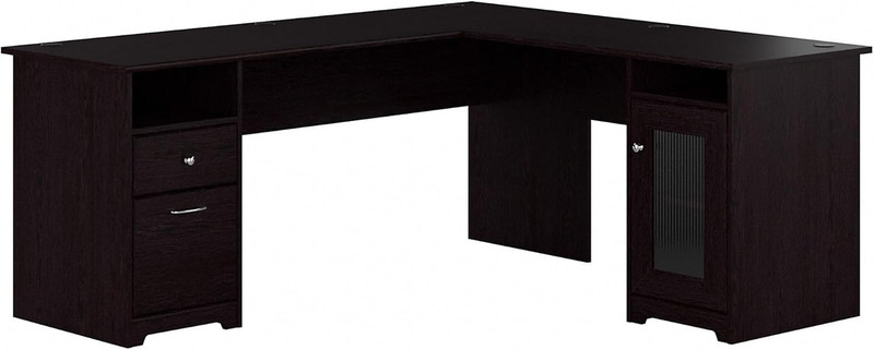 L-Shaped 72″ Computer Desk with Storage in Espresso Oak by Bush Furniture