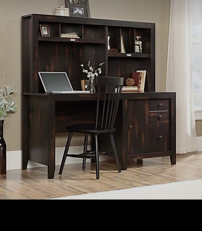 Sauder Dakota Pass Office Study Desk + Hutch DISCONTINUED