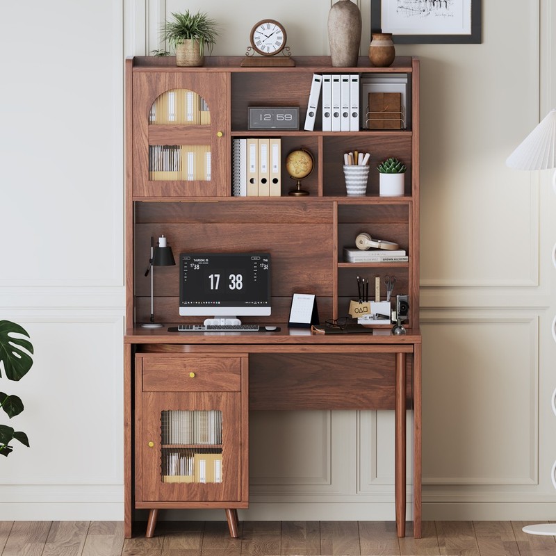 Rotating Computer Desk ,Rotating Desktop, Corner Office Desk with Storage Drawer gallery