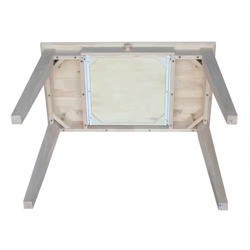 36 In. Rectangular Unfinished 1-Drawer Writing Desk with Solid Wood Material gallery