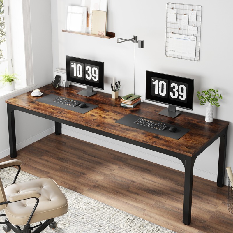 Tribesigns 78 Inches Long Computer Desk, Double Desk Two Person Desk Home Office