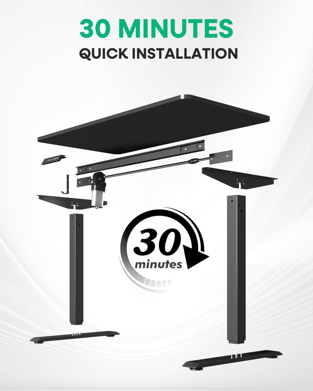 Electric Standing Desk Adjustable Height, 48 x 24 Inch Computer Desk with Hea... gallery
