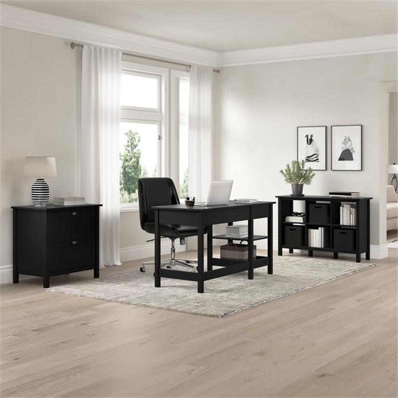 Bush Furniture Broadview 60W L Shaped Computer Desk with Storage in Classic Blac gallery