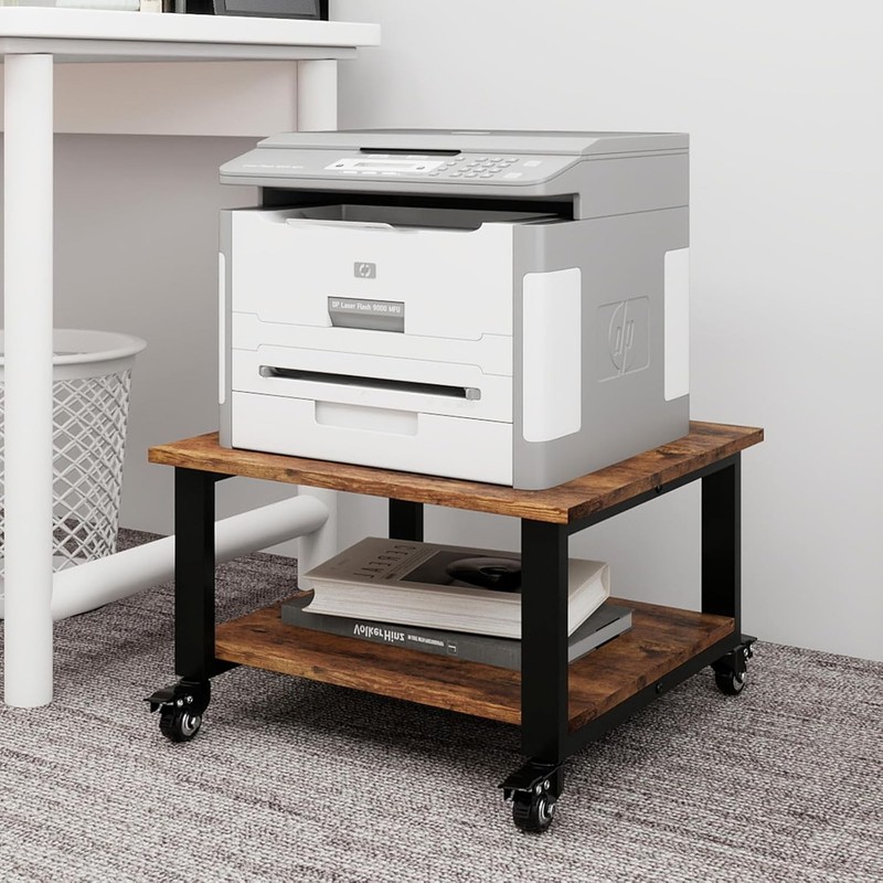 2 Tier Laser Printer Stand,19.7»x19.7»x12.6» Large Printer Table Copier Stand
