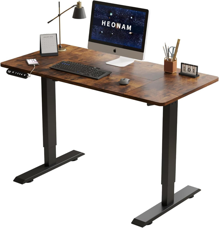 48 Inch Electric Standing Desk with USB Charging Port, Height Adjustable Sit Sta