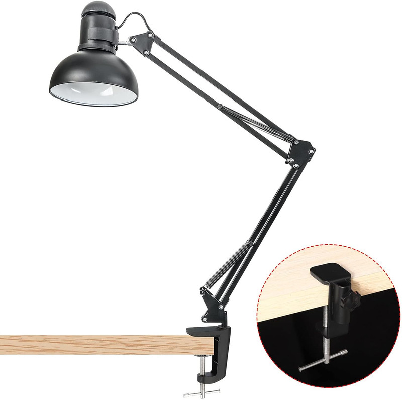 0.51″ Hole Dia. Desk Table Mount Clamp, Universal C Shape Desk Clamp with Adj…