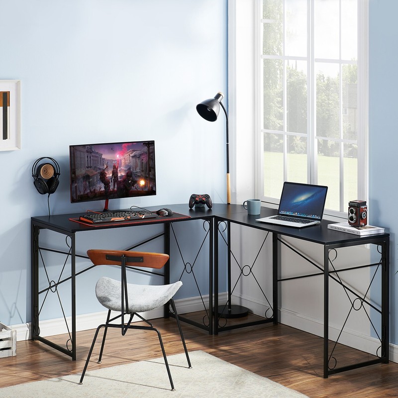 Folding Computer Desk Simple Laptop Table Home Office Workstation for Writing gallery